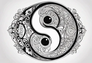a yin-yang symbol tattoo idea