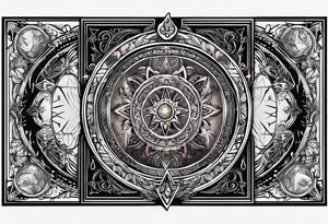 The idea of strength in a tarot card design tattoo idea