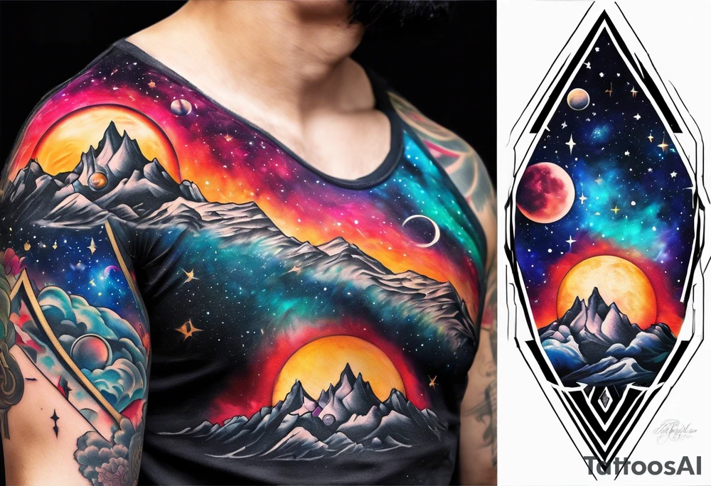 Space exploration tattoo idea