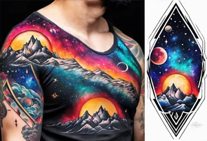 Space exploration tattoo idea