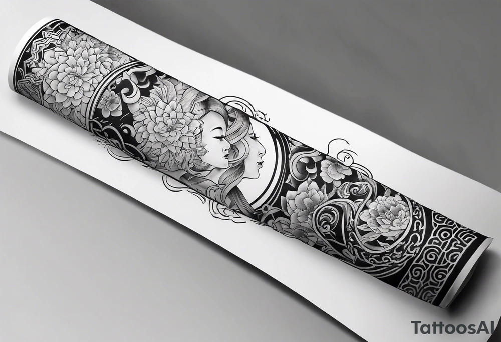 Reincarnation long forearm tattoo tattoo idea