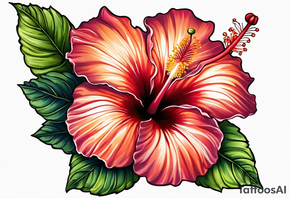 Hibiscus tattoo idea