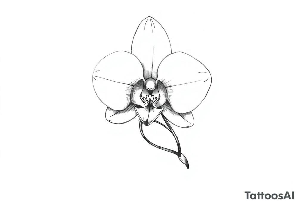 Small orchid tattoo idea