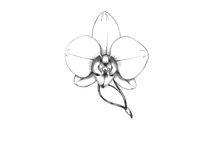 Small orchid tattoo idea