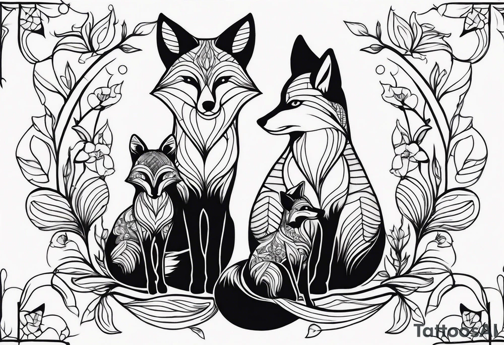 fox family tattoo idea