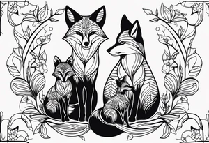 fox family tattoo idea