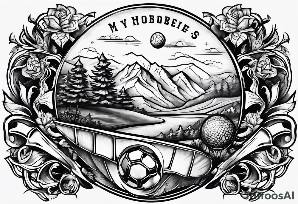 My favorite hobbies soccer and discgolf tattoo idea