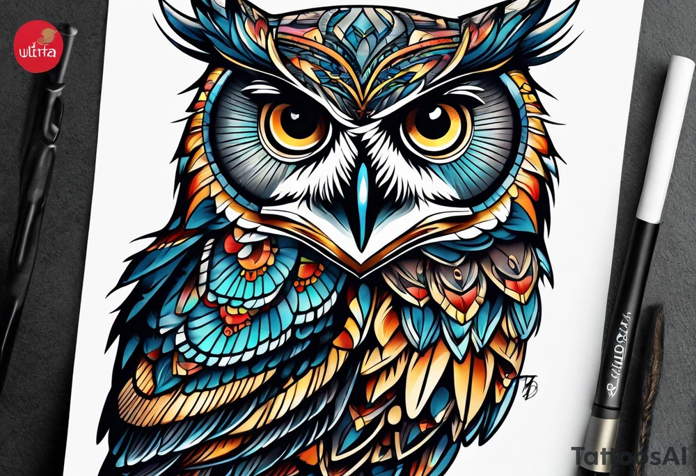 Owl tattoo idea