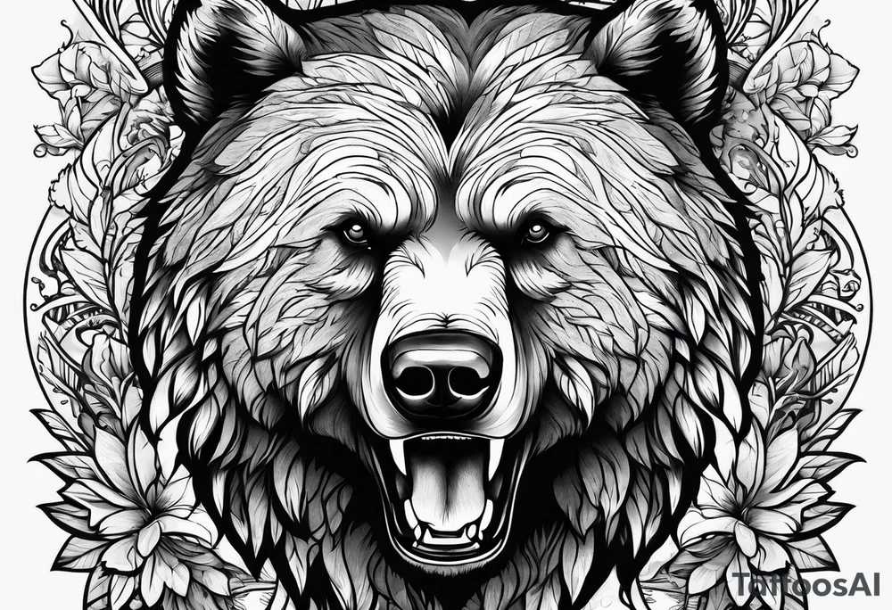 Insane killing bear tattoo idea