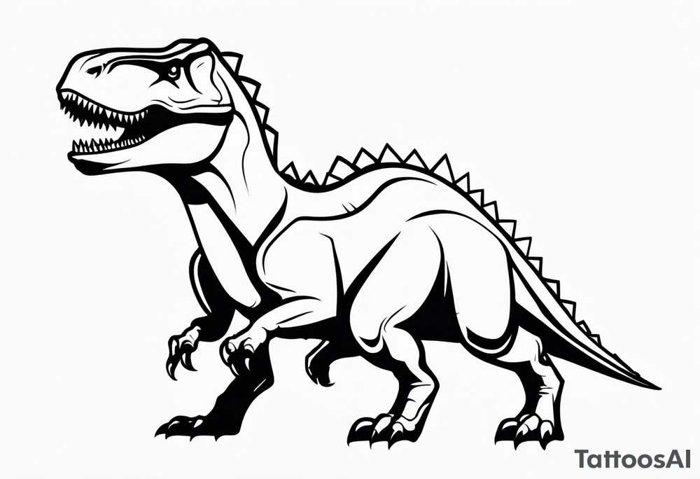 SCARY DINO tattoo idea