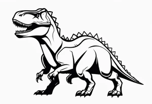 SCARY DINO tattoo idea