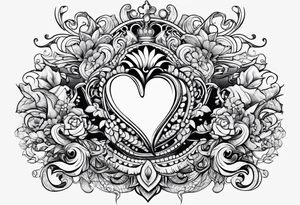corazon con mar tattoo idea