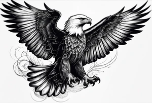 supper  flying eagle tattoo idea