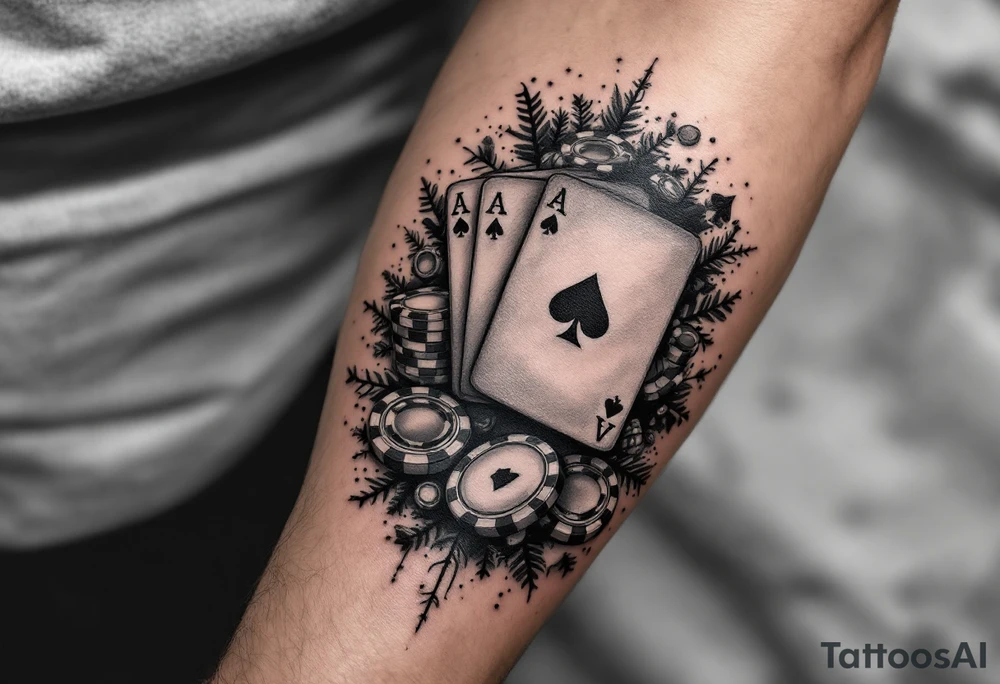 About casino with cards and games in casino tattoo idea