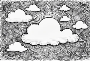 stars, clouds, tattoo idea