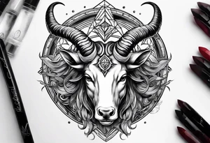 Anonymous capricorn tattoo idea
