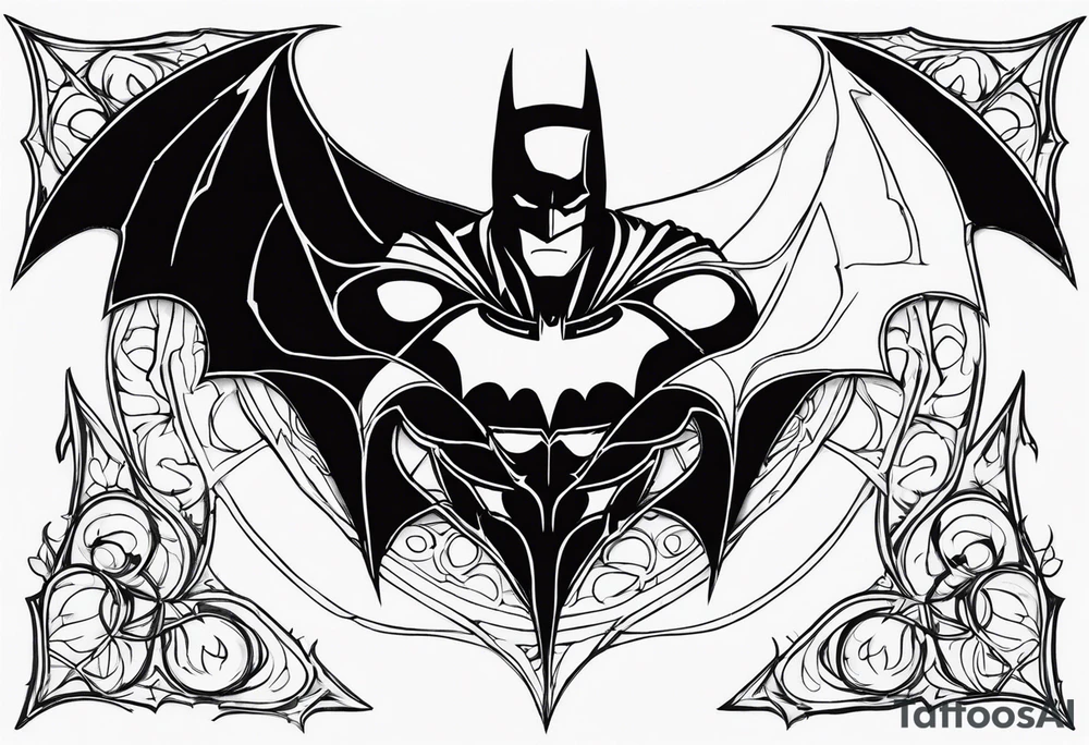 batman metal tattoo idea