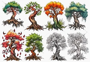 Flamboyant tree tattoo idea