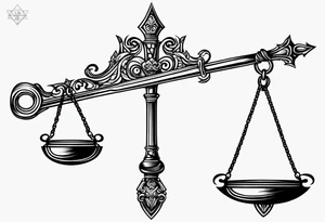 Libra scales sword, kind of cybersigilism tattoo idea
