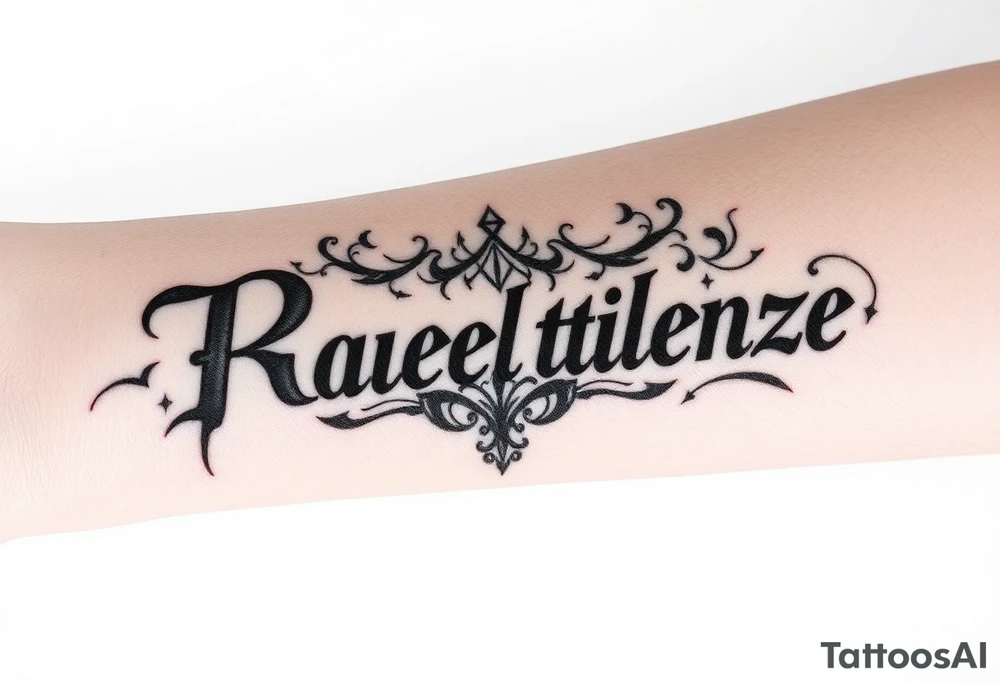 Combine the names rosela dashi and thellenze for a tattoo tattoo idea
