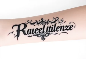 Combine the names rosela dashi and thellenze for a tattoo tattoo idea