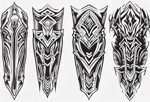Leg armor tattoo idea