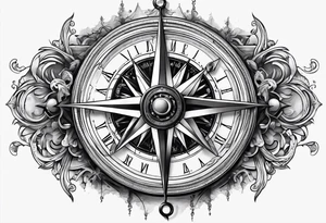 Broken Compass guide me tattoo idea