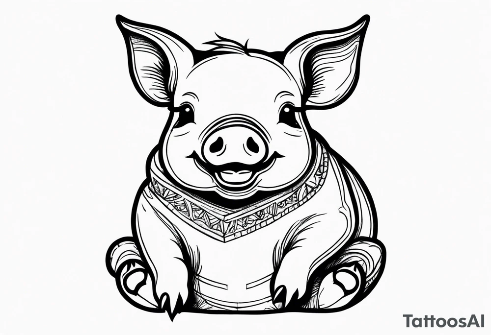 cute pig or piglet.
with text: "friends not food" tattoo idea cute pig or piglet.
with text: "friends not food" tattoo idea