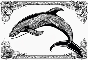 Hawaiian breaching whale tattoo idea