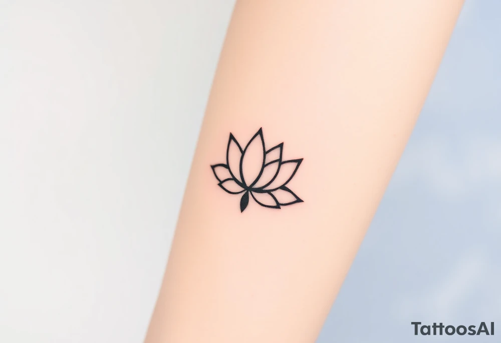 Lotus and Leo symbol tattoo idea