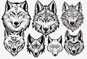 wolfs head tattoo idea