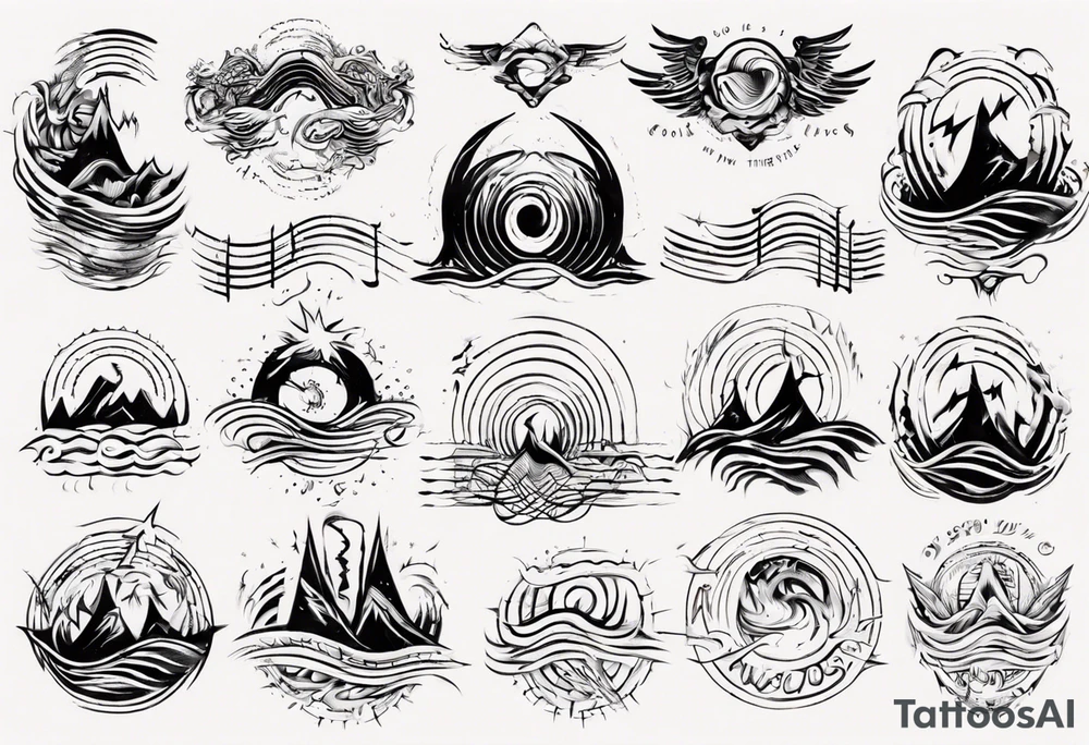 god is in the soundwaves tattoo idea