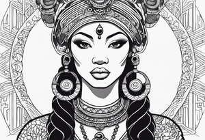 African goddess tattoo idea