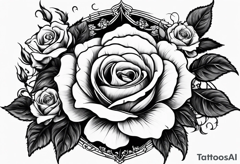 The word NoLuv with clouds and a dead rose around it tattoo idea The word NoLuv with clouds and a dead rose around it tattoo idea
