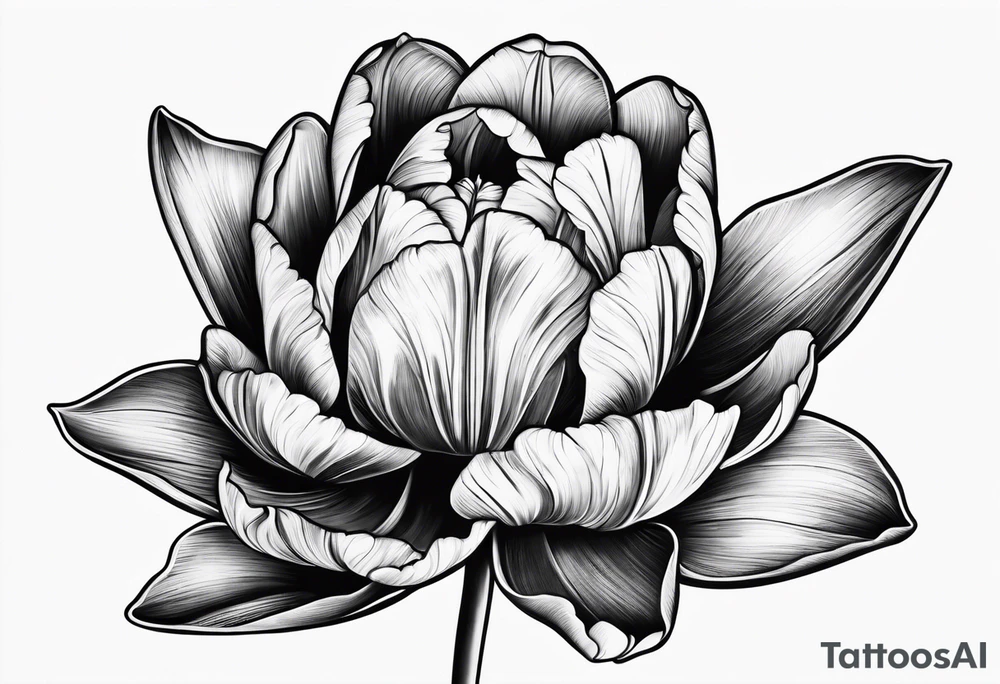 mini tulip tattoo idea