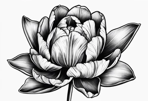 mini tulip tattoo idea