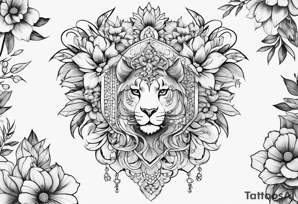 Tiny florals on shoulders tattoo idea