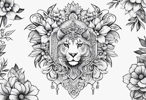 Tiny florals on shoulders tattoo idea