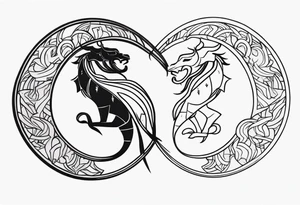 Scorpio and Leo mix  for couple tattoo idea