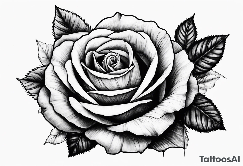 rose in hand tattoo idea