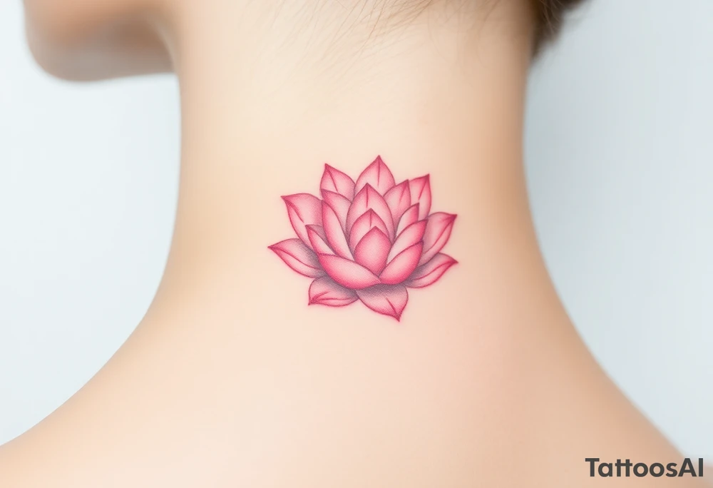 A soft, pastel pink water lily, with a very subtle touch of gray shading around the edges, making it delicate and elegant, symbolizing innocence and devotion tattoo idea