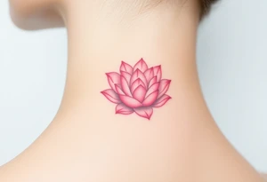 A soft, pastel pink water lily, with a very subtle touch of gray shading around the edges, making it delicate and elegant, symbolizing innocence and devotion tattoo idea