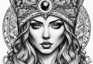 Hecate portrait tattoo idea