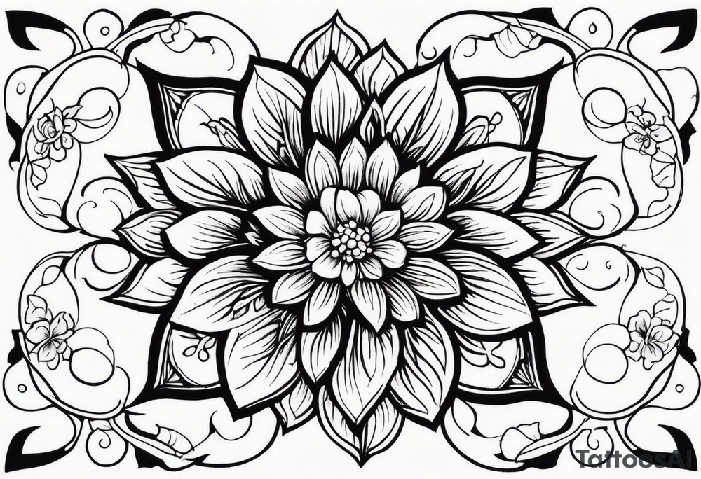 A pretty flower symbolizing Christianity tattoo idea