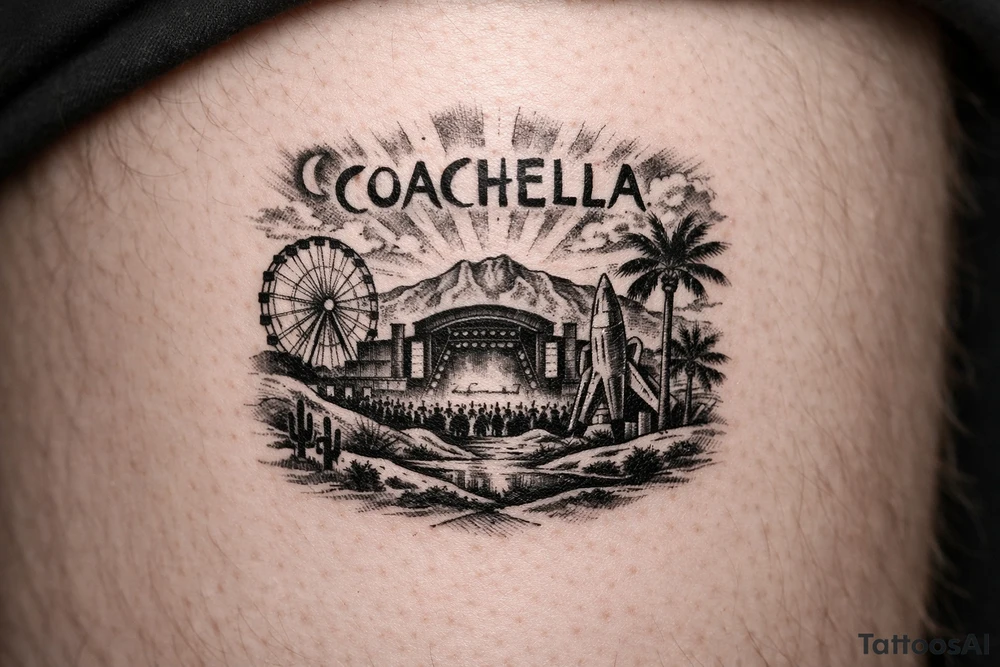 Coachella music festival tattoo idea