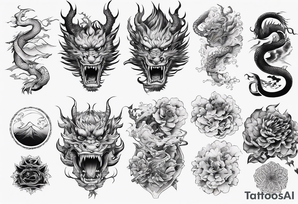 和彫りの龍　大きい tattoo idea