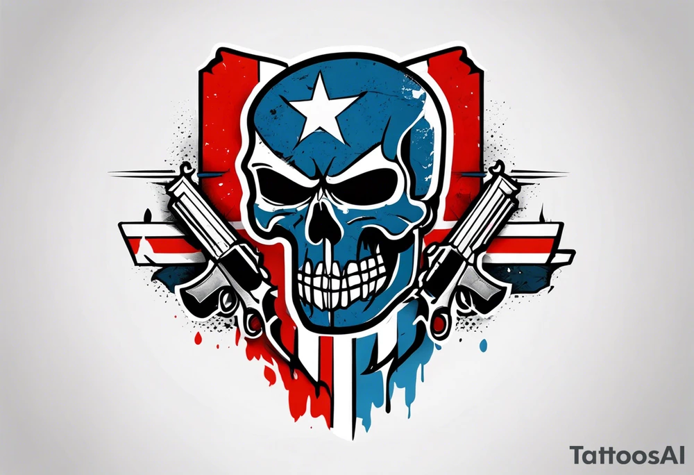 Manners Maketh Man with The Punisher skull tattoo idea