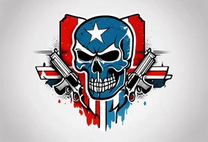 Manners Maketh Man with The Punisher skull tattoo idea