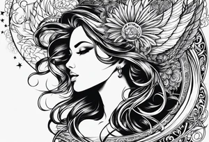 Stairway to heaven shoulder to elbow tattoo idea
