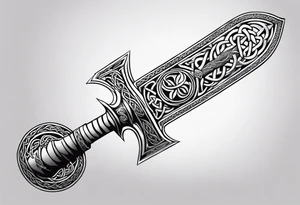 celtic mythology sword tattoo idea